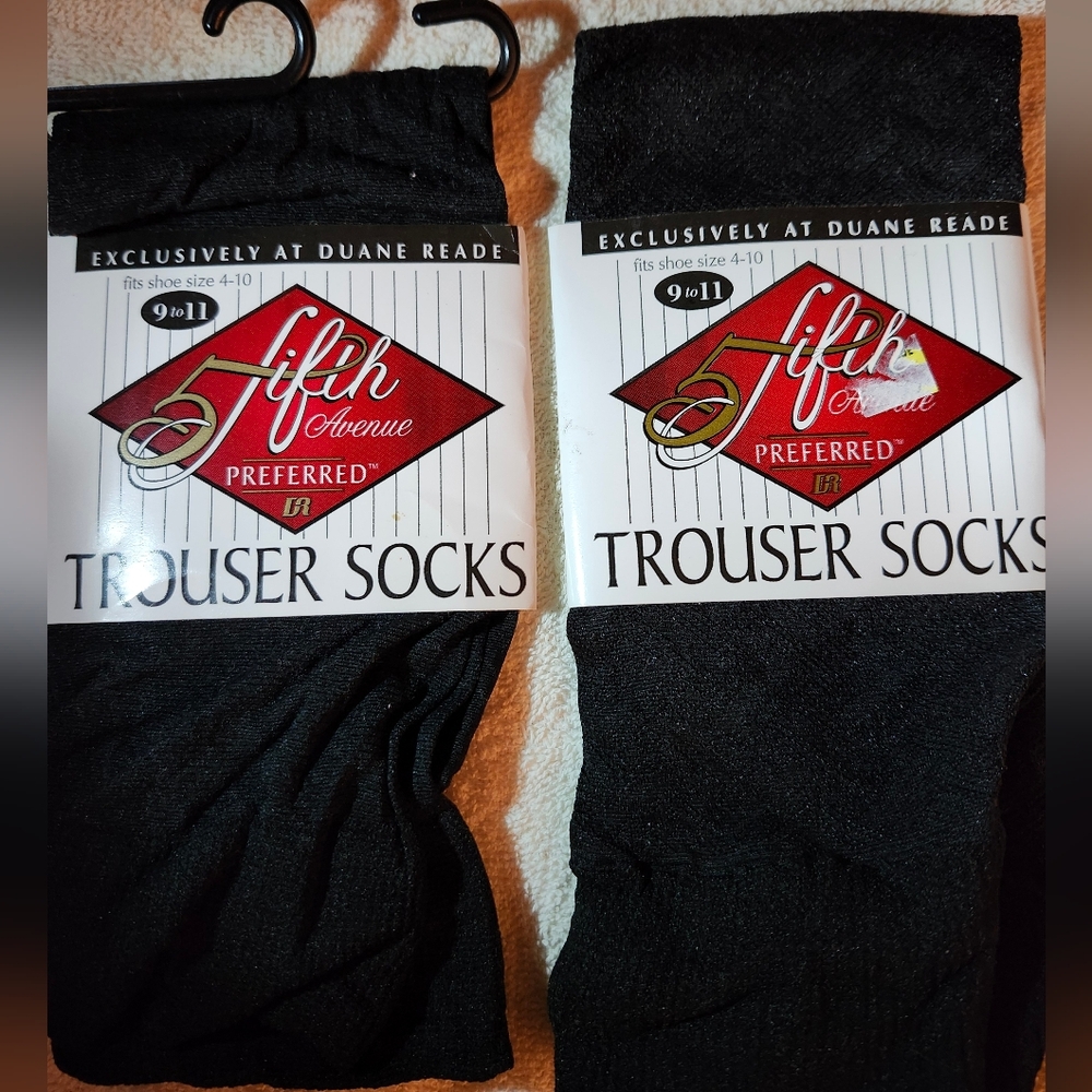 NEW 2 Pairs, Fifth Avenue Black Trouser and Socks Duo, MEN, WOMEN